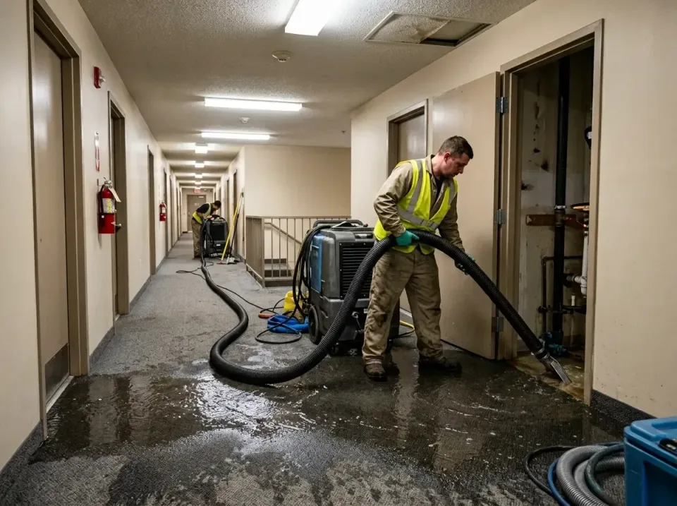 multi-unit-apartment-hallway-f-005 — frequently asked questions, Emergency Burst Pipe Water Extraction & Removal in New Hemp…